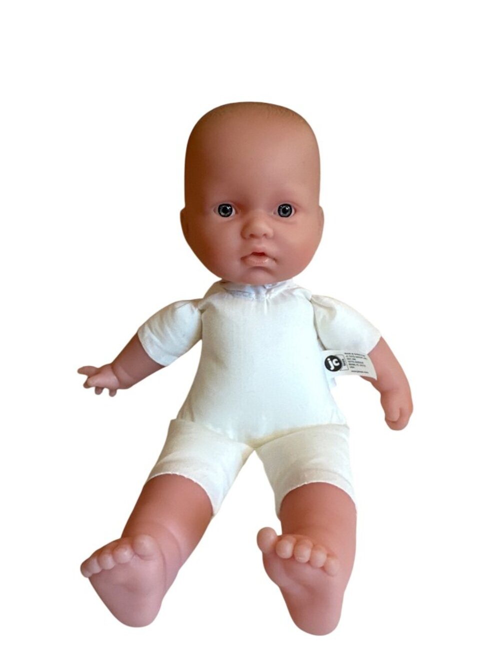 JC Toys Berenguer Baby Doll Vinyl Head Cloth Body & Realistic Details Blue Eyes